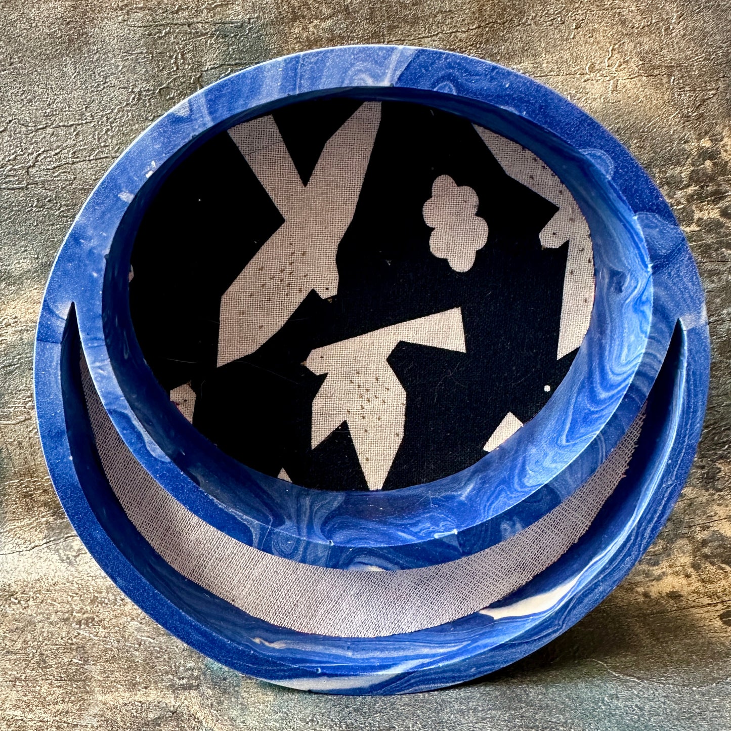Ocean Waves Jesmonite Lunar Dice Rolling tray