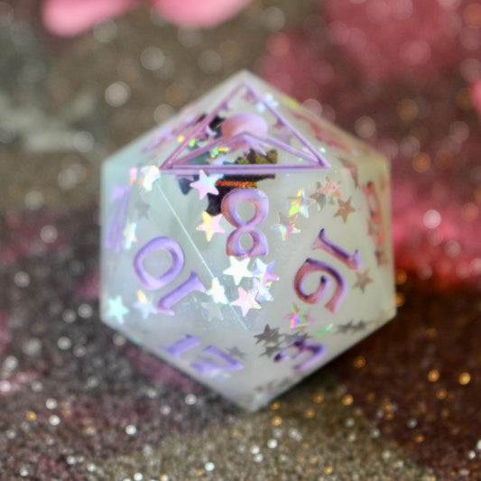 Lilac Bats! Logo Oversized 30mm D20