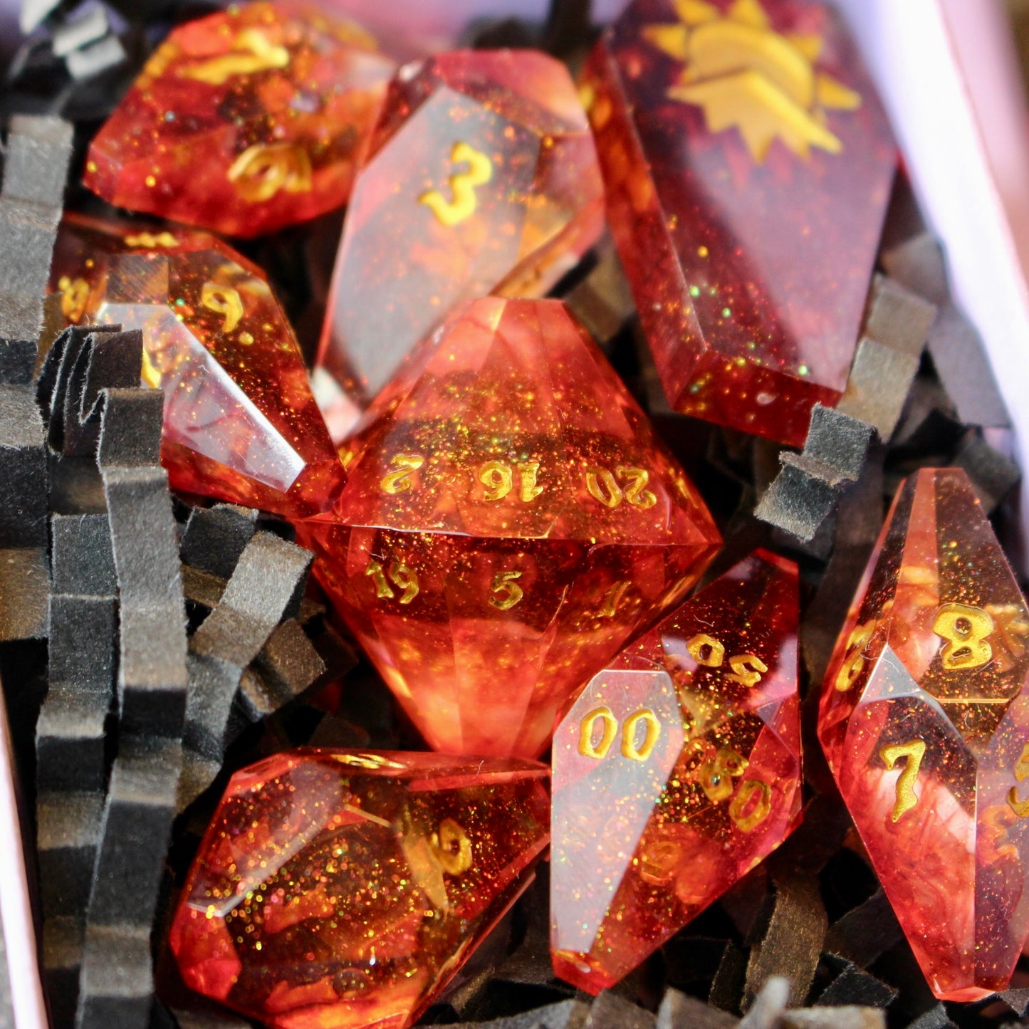 Blood and Starlight - Coffin 8 Piece Dice Set