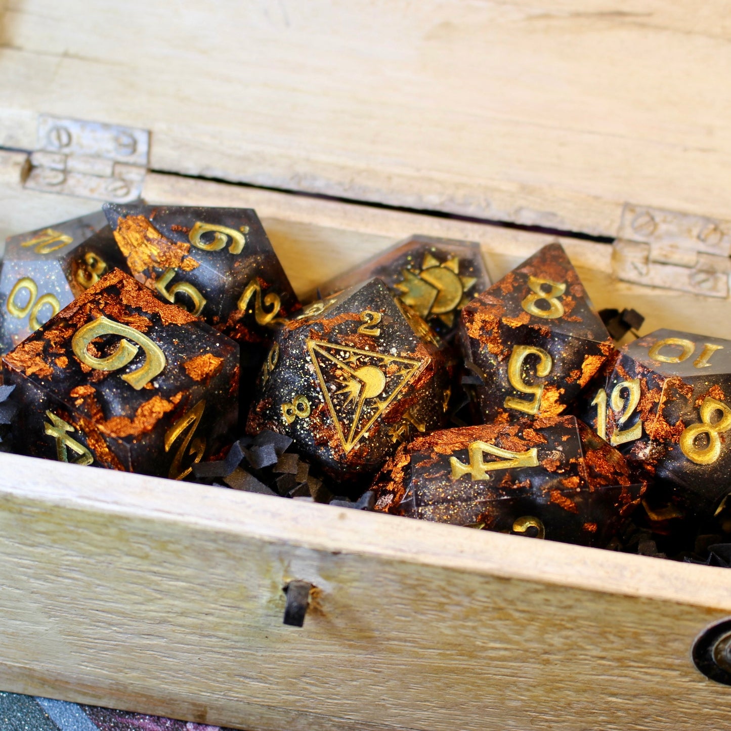Ashes of a Golden Age - Giant 50mm Scaled 7 Piece Dice Set