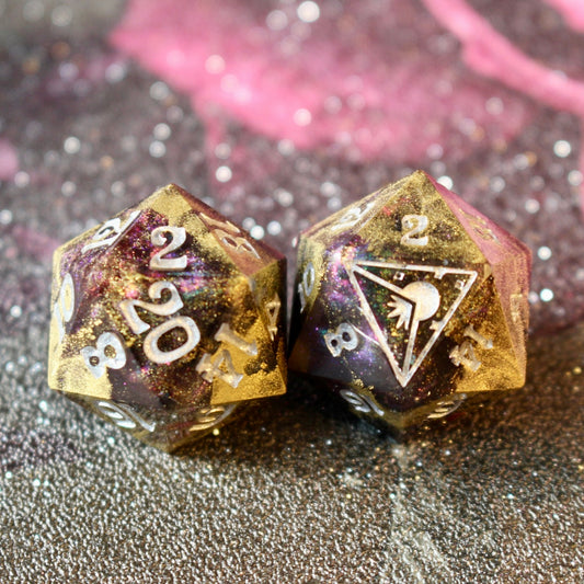 Gilded Plum - 9 Piece Dice Set