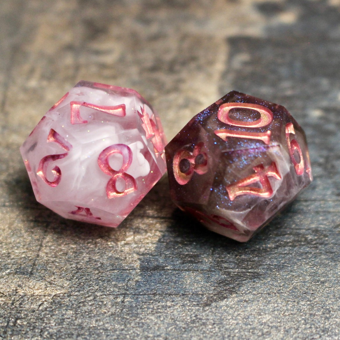 Rosey Mists Night and Day Duality D12 pair