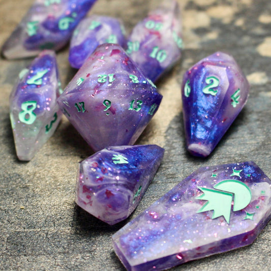 Spectral Nebula - Coffin 8 Piece Dice Set
