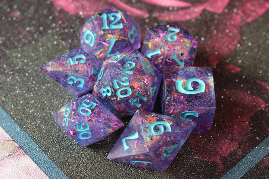 Lilac Mayhem - 30mm oversized 7 Piece Dice Set