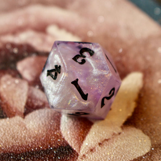 Pastel Goth Numbered 12 Sided Rhombic D4