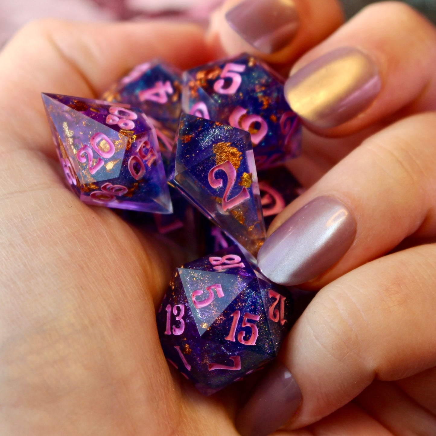 Astral Treasures - 7 Piece Double Cast Dice Set