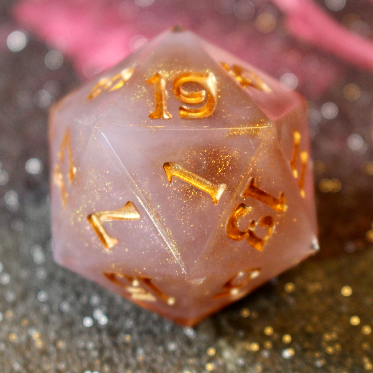 Shimmering Rose Logo Oversized 30mm D20