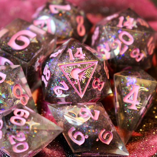 Celestial Chaos - 8 Piece Double Cast Dice Set