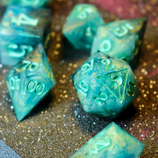 Ghostly Jewels - 7 Piece Dice Set