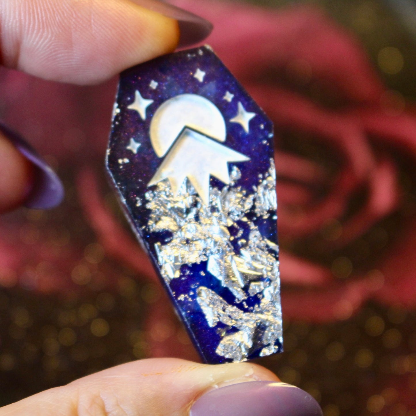 Space Dust- Coffin 8 Piece Dice Set