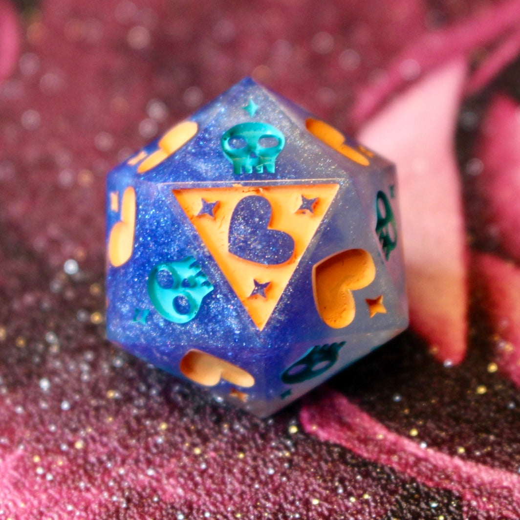 Pastel Waves Death Save D20