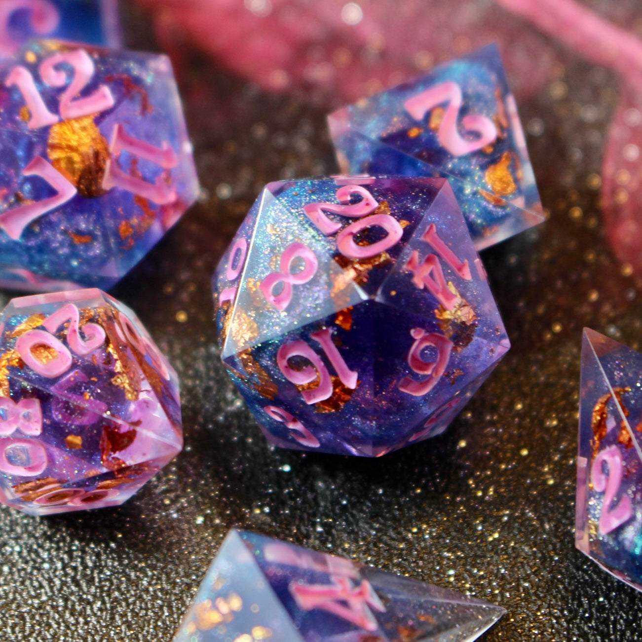 Astral Treasures - 7 Piece Double Cast Dice Set