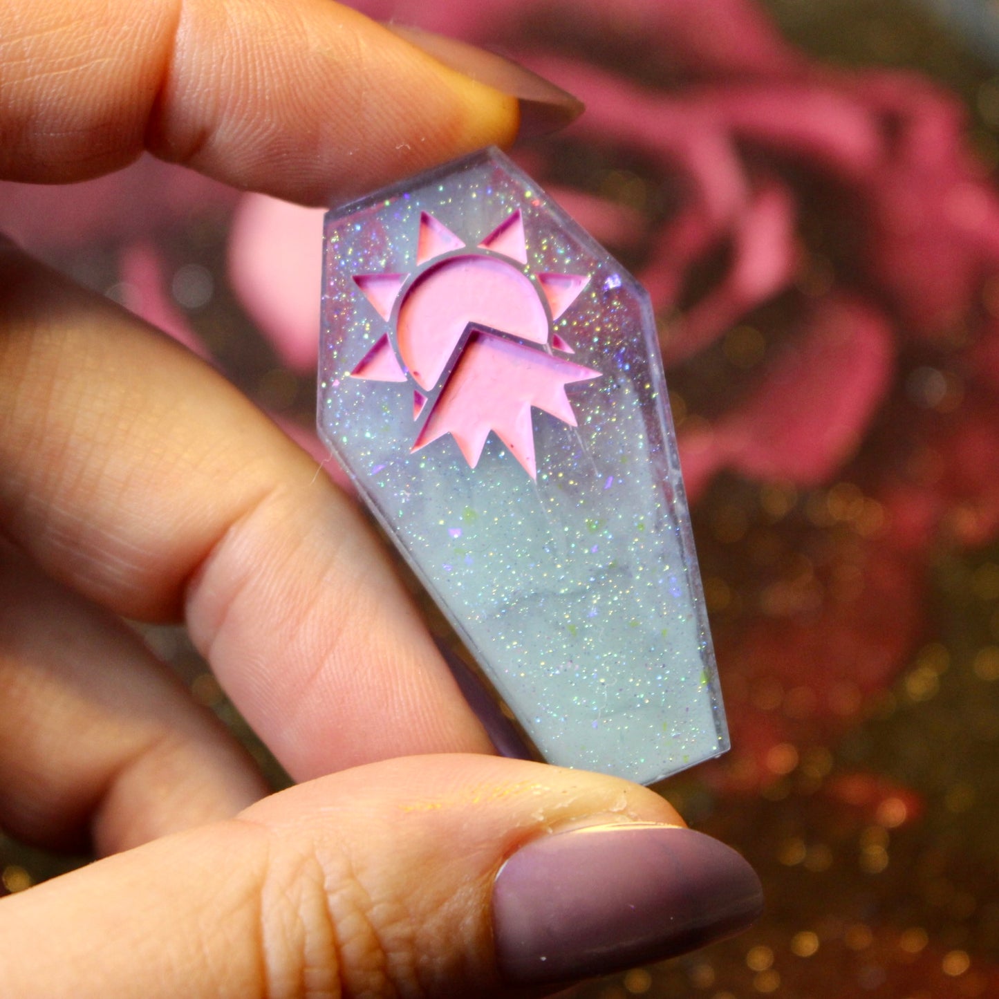 Pastel Nebula - Coffin 8 Piece Dice Set