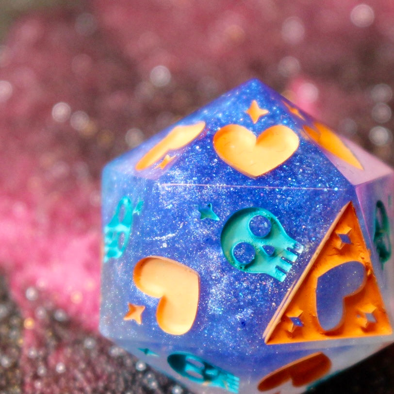 Pastel Waves Death Save D20