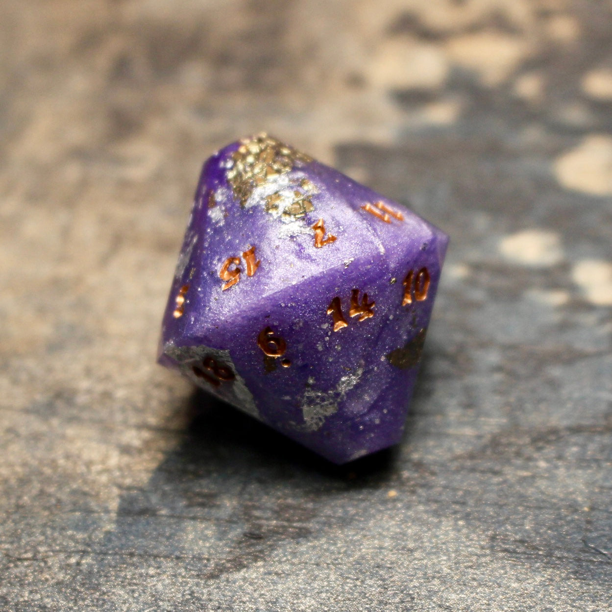 Gilded Lilacs - Coffin 8 Piece Dice Set