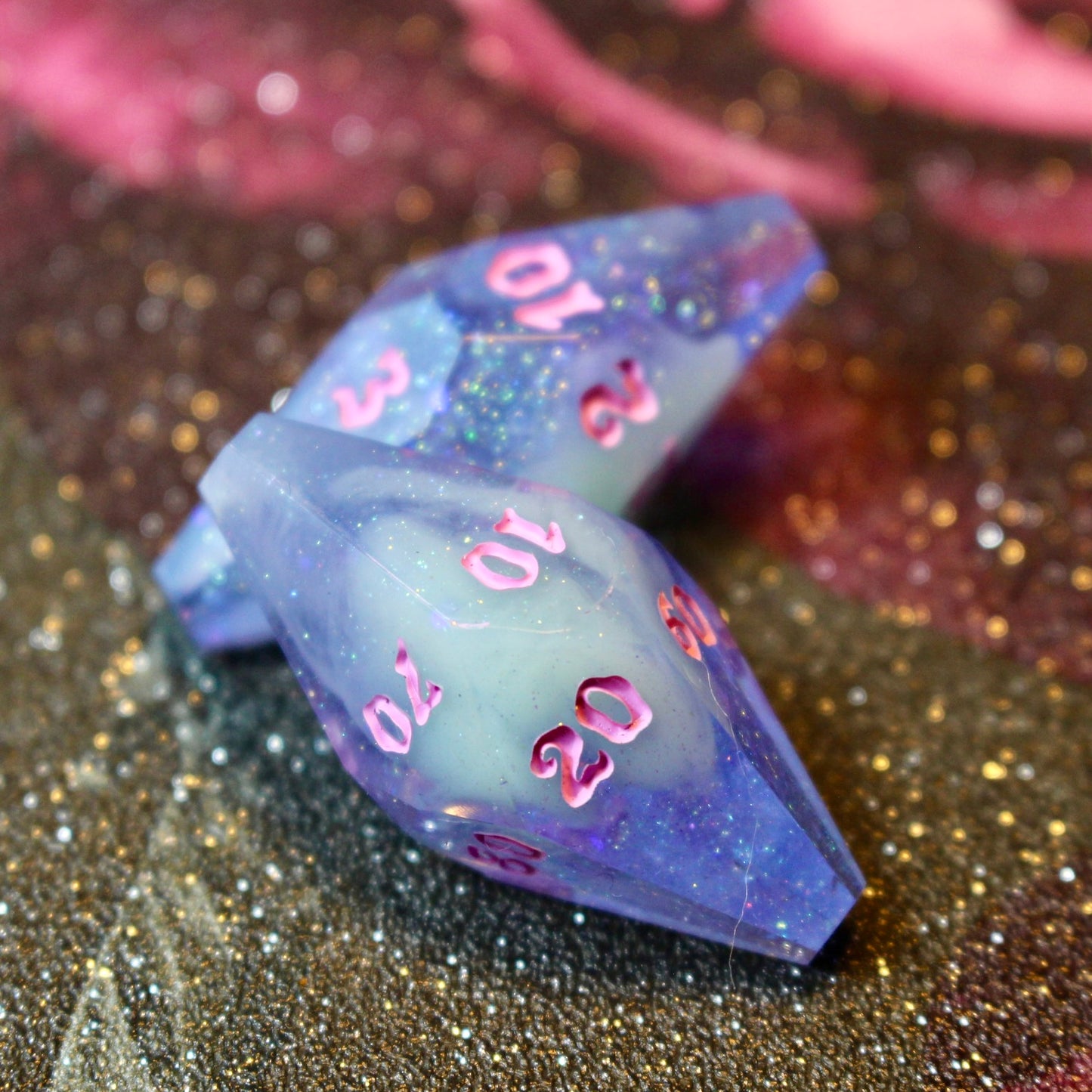 Pastel Nebula - Coffin 8 Piece Dice Set
