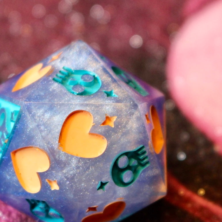 Pastel Waves Death Save D20