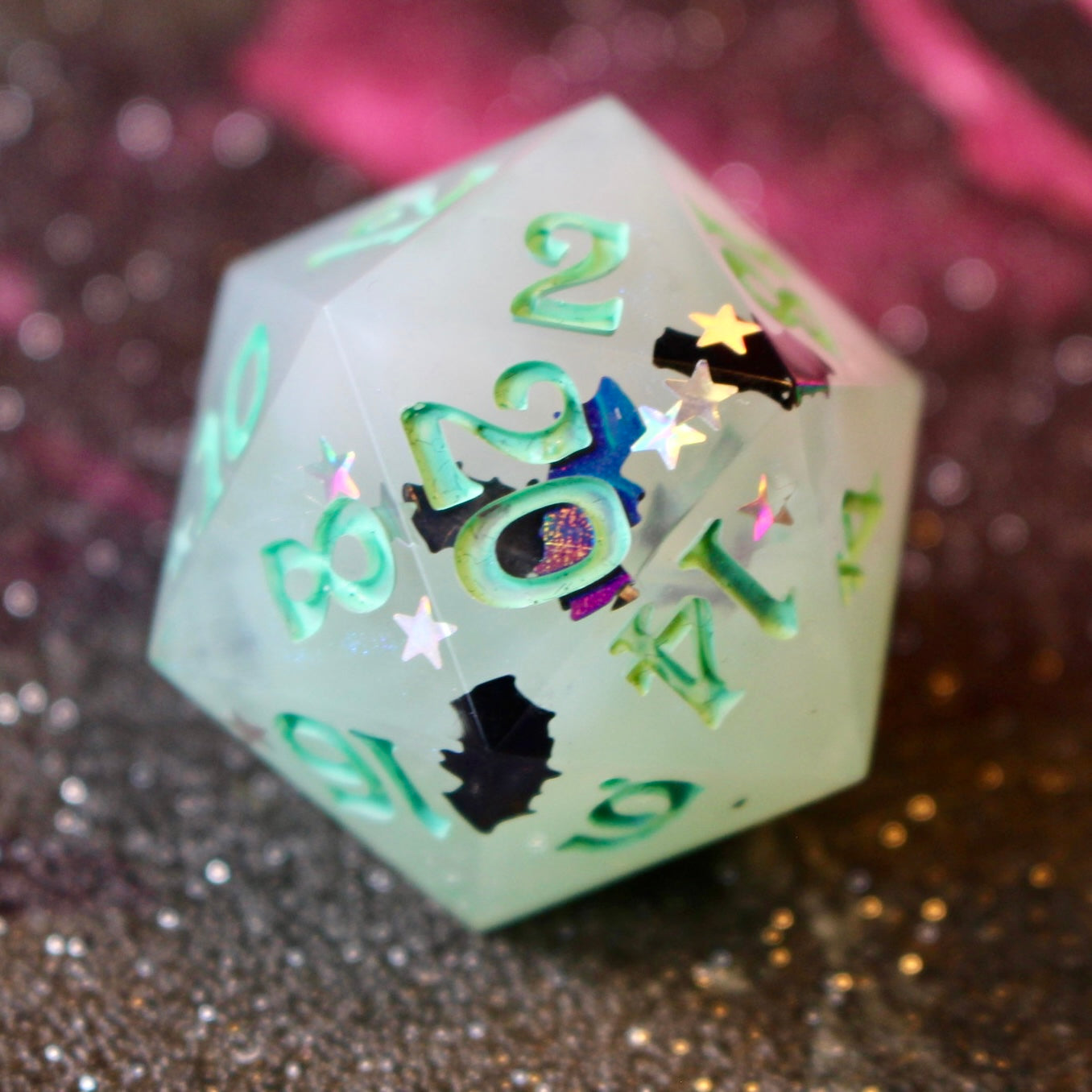 Green Bats! Oversized 30mm D20