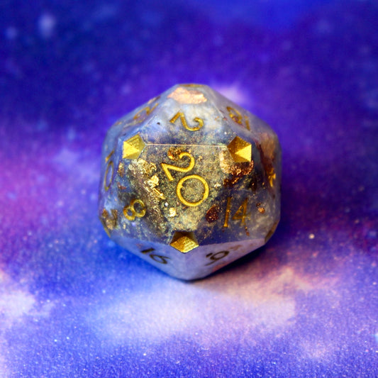 Gold in a snow drift Oversized 30mm D20