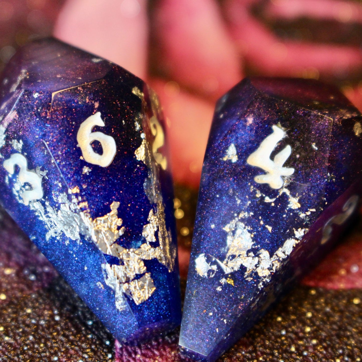 Space Dust- Coffin 8 Piece Dice Set