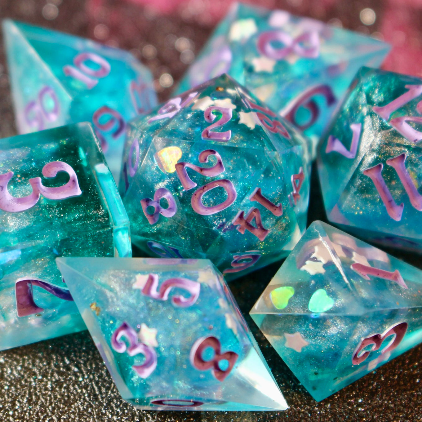 Sea of Stars - 7 Piece Double Cast Dice Set