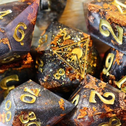 Ashes of a Golden Age - Giant 50mm Scaled 7 Piece Dice Set