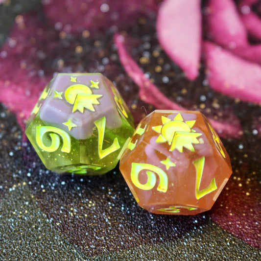 Spooky Pastels Night and Day Duality D12 pair