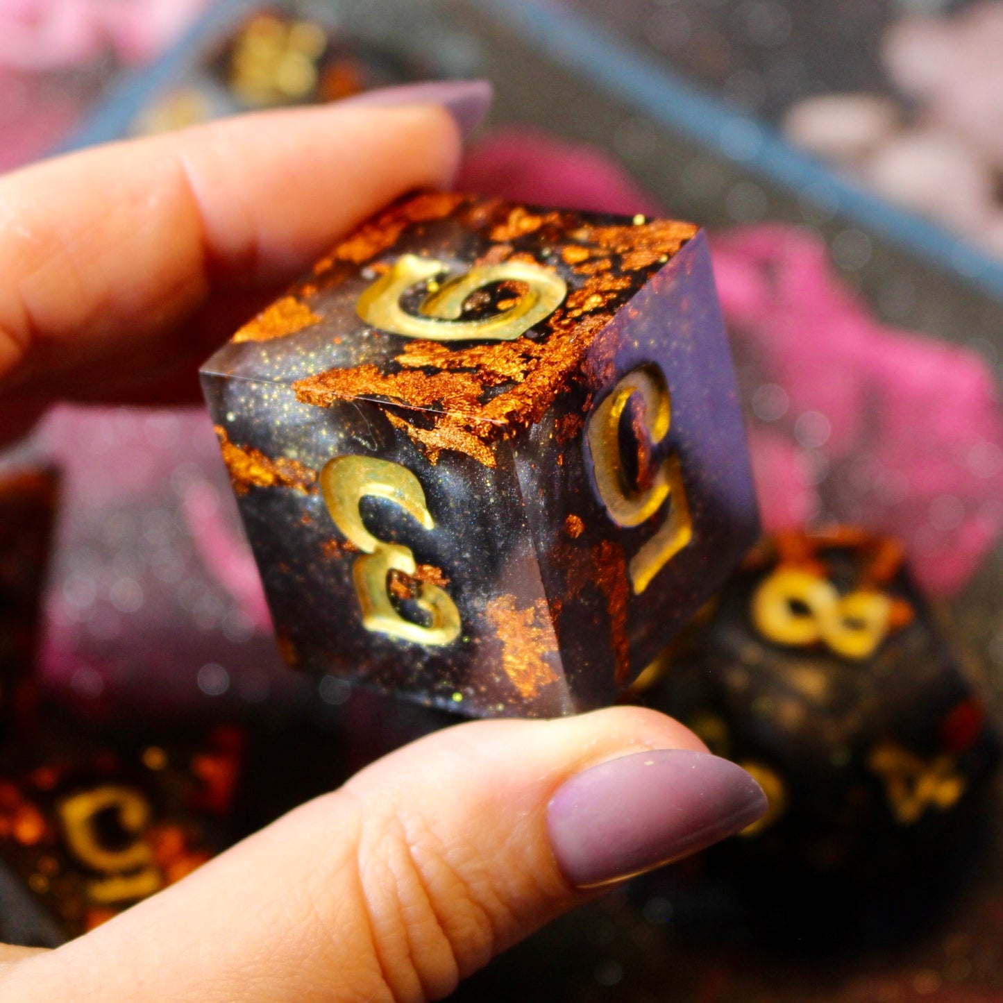 Ashes of a Golden Age - Giant 50mm Scaled 7 Piece Dice Set