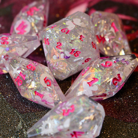 Glass Coffins -   Coffin 8 Piece Dice Set