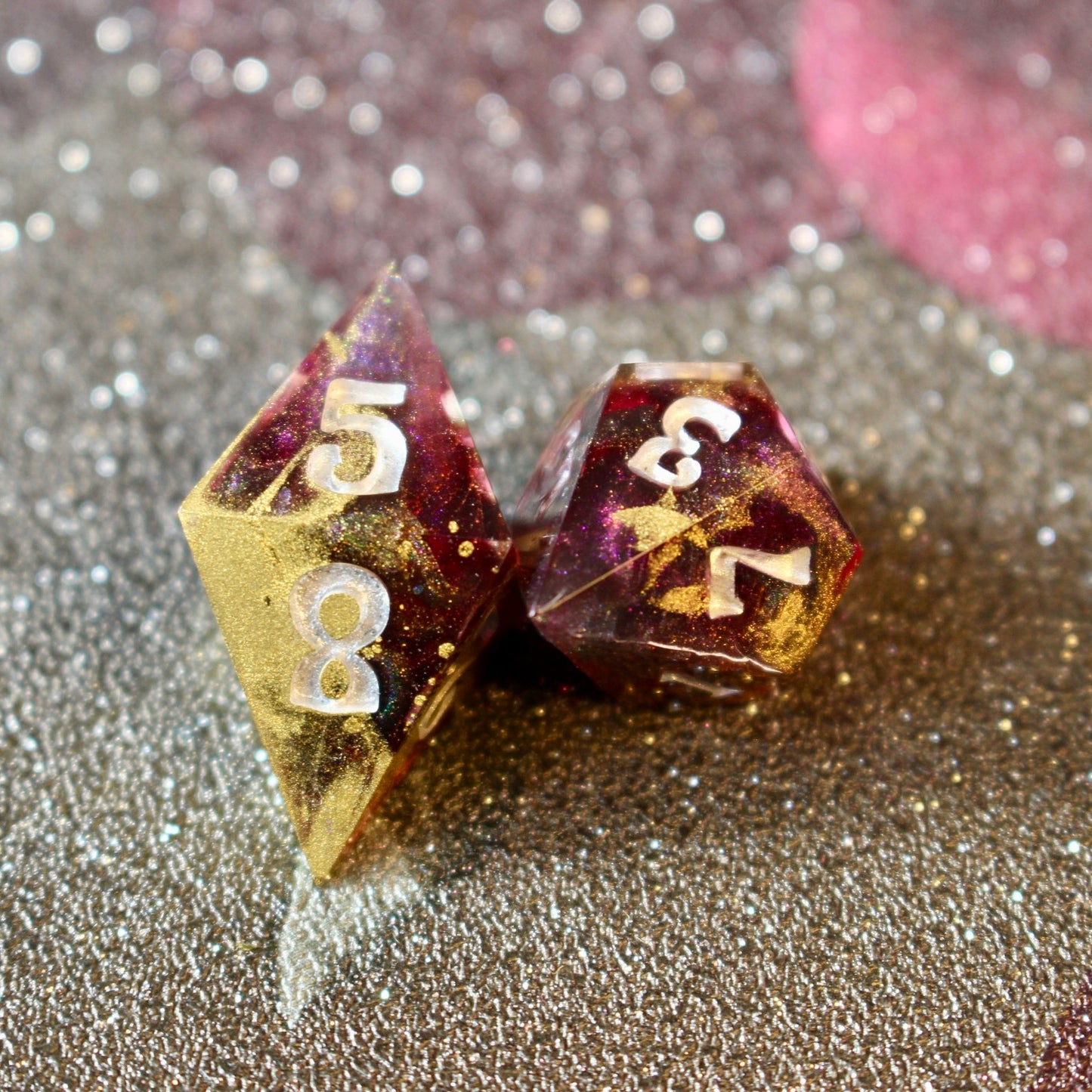 Gilded Plum -  9 Piece Dice Set
