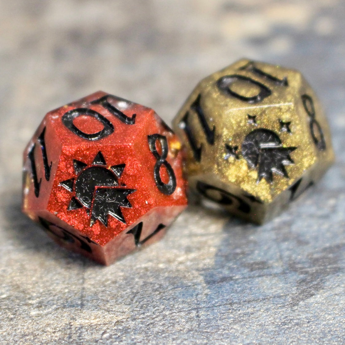 Blood & Gold Night and Day Duality D12 pair