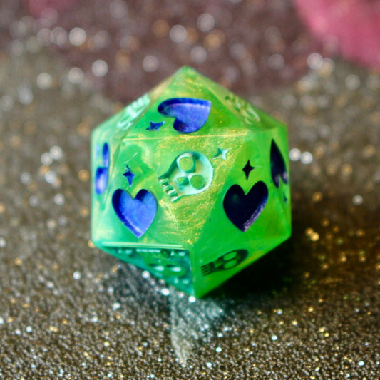Vivid Goblin Green Death Save D20
