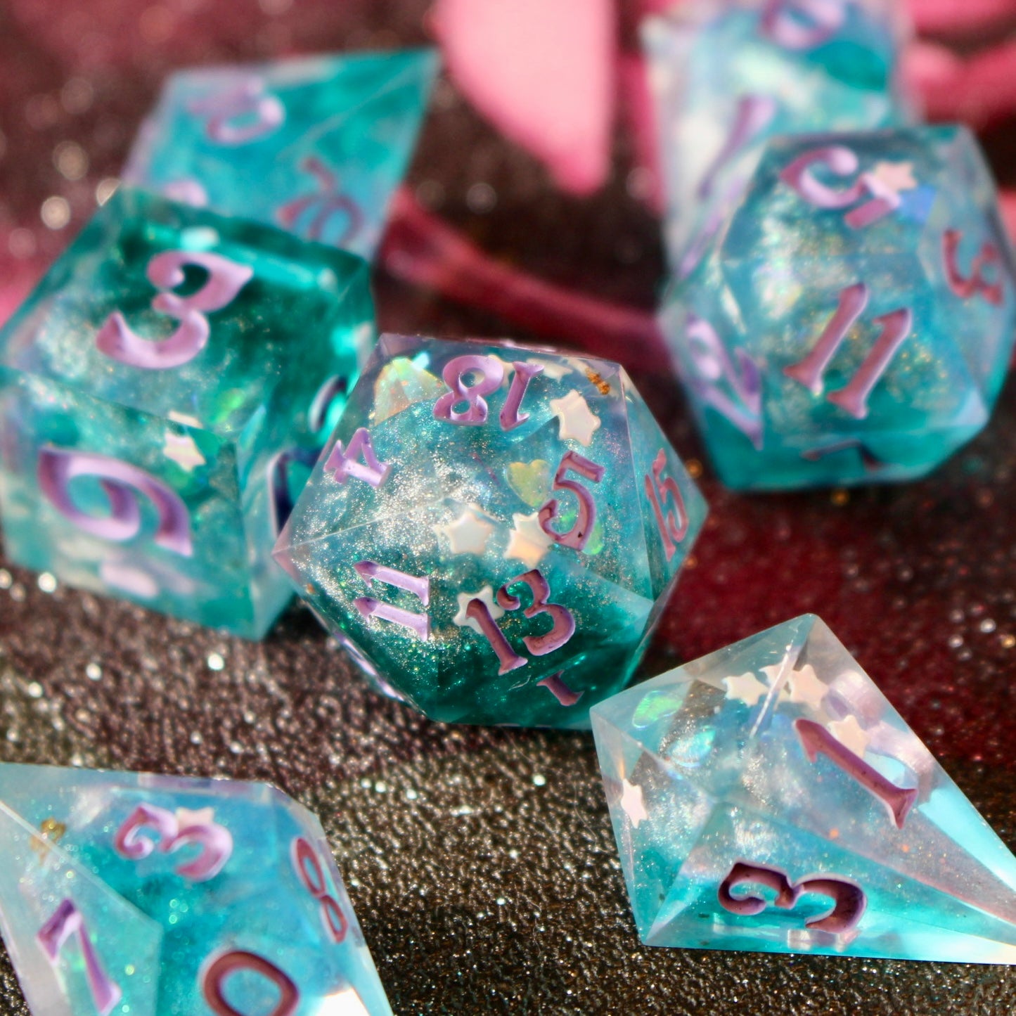 Sea of Stars - 7 Piece Double Cast Dice Set