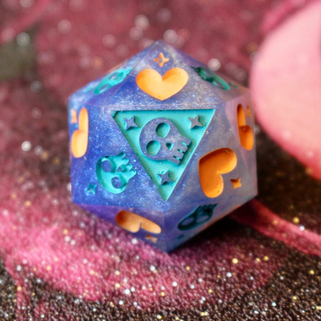 Pastel Waves Death Save D20