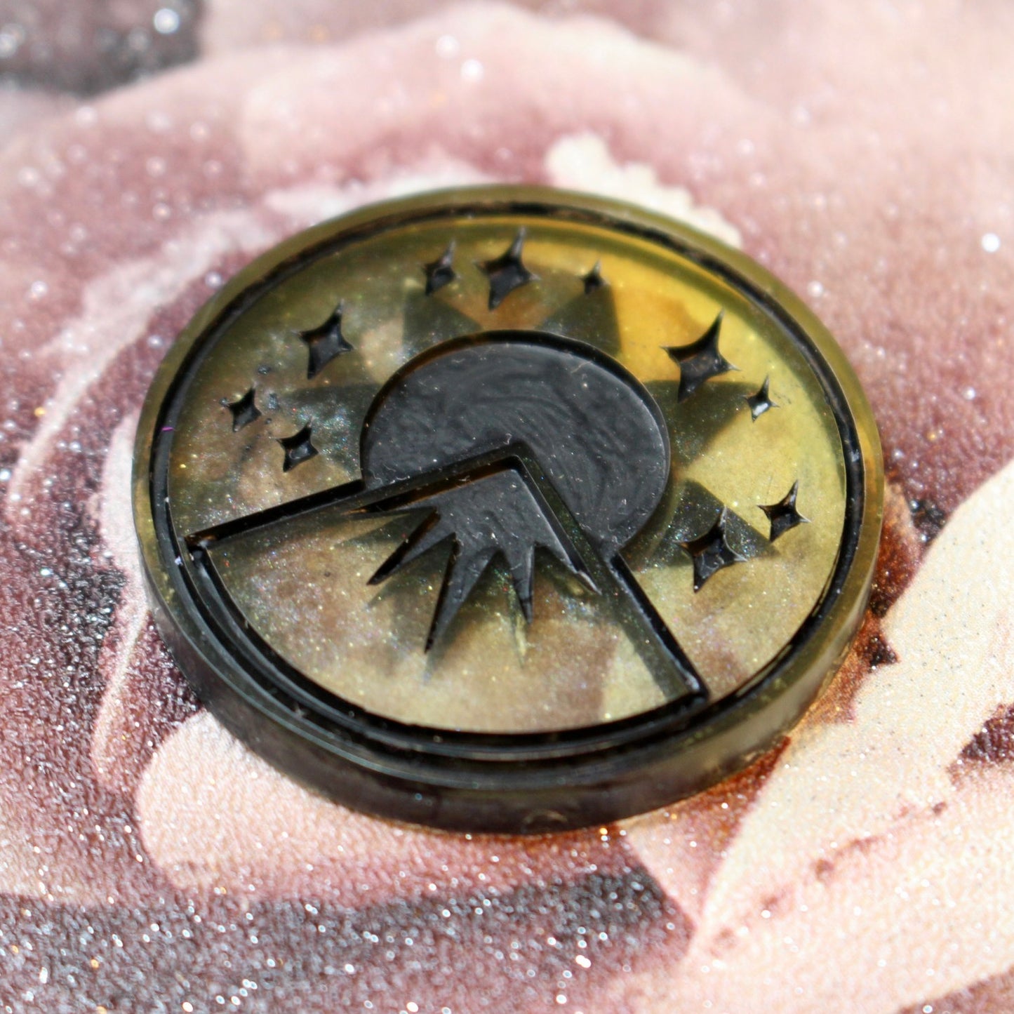 Black & Amber Logo D2 Coin