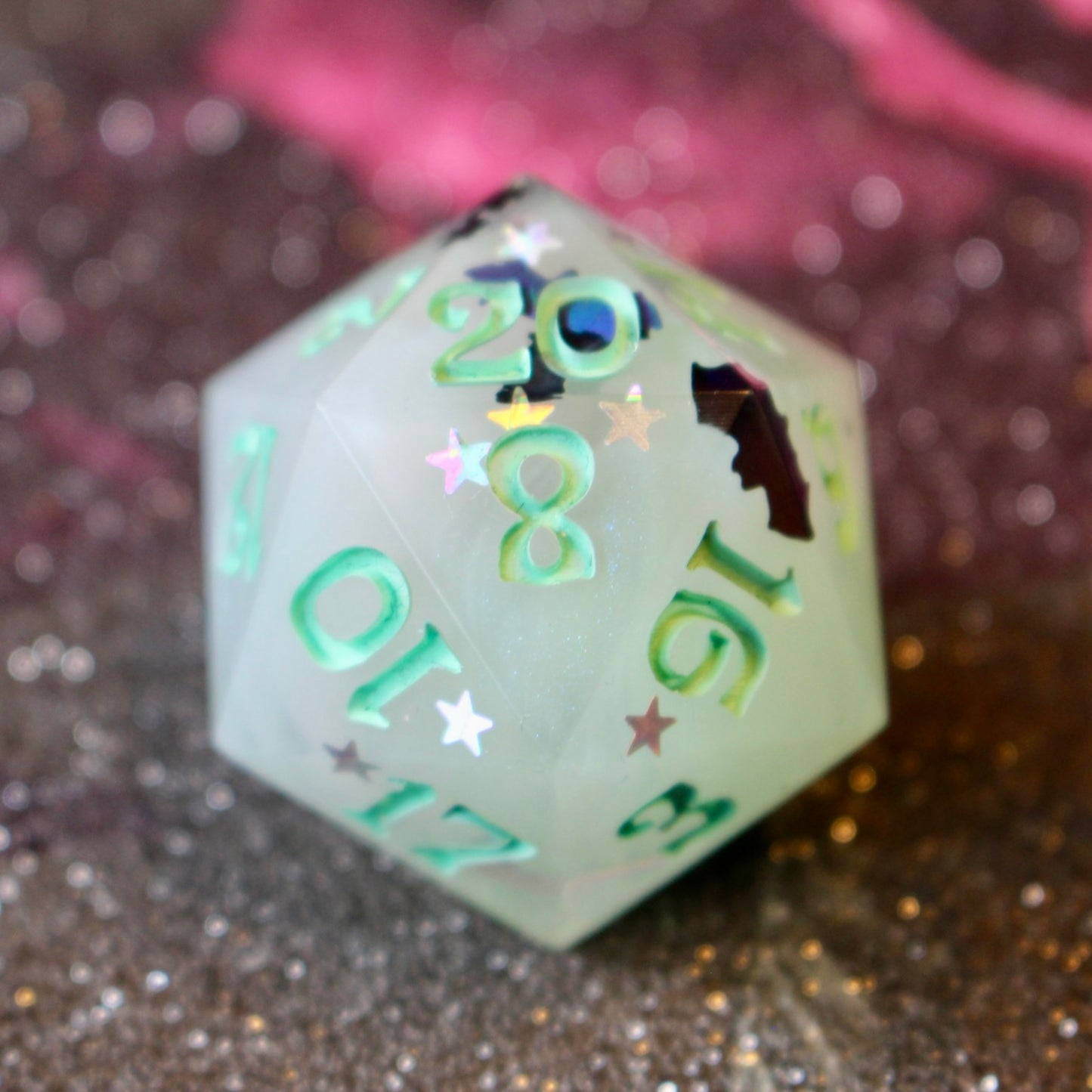 Green Bats! Oversized 30mm D20