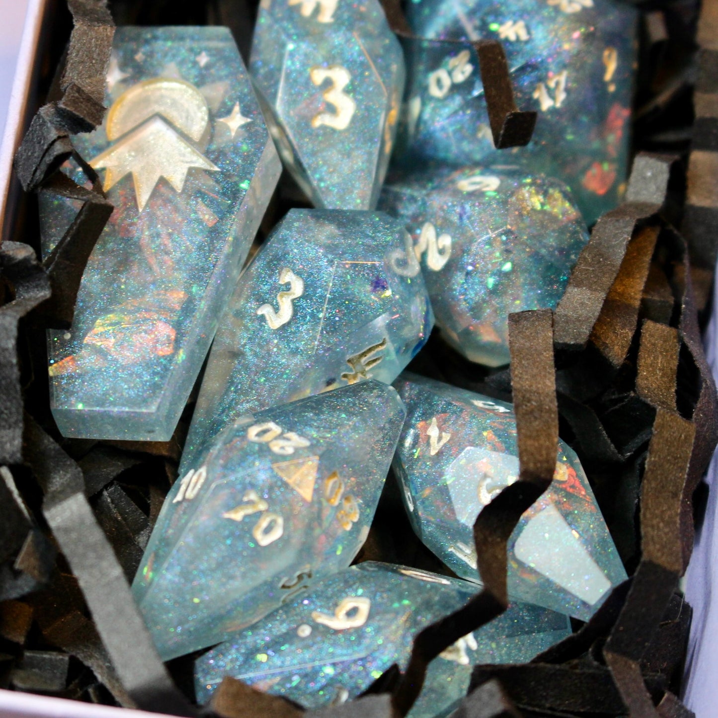 Ghostly Waters - Coffin 8 Piece Dice Set