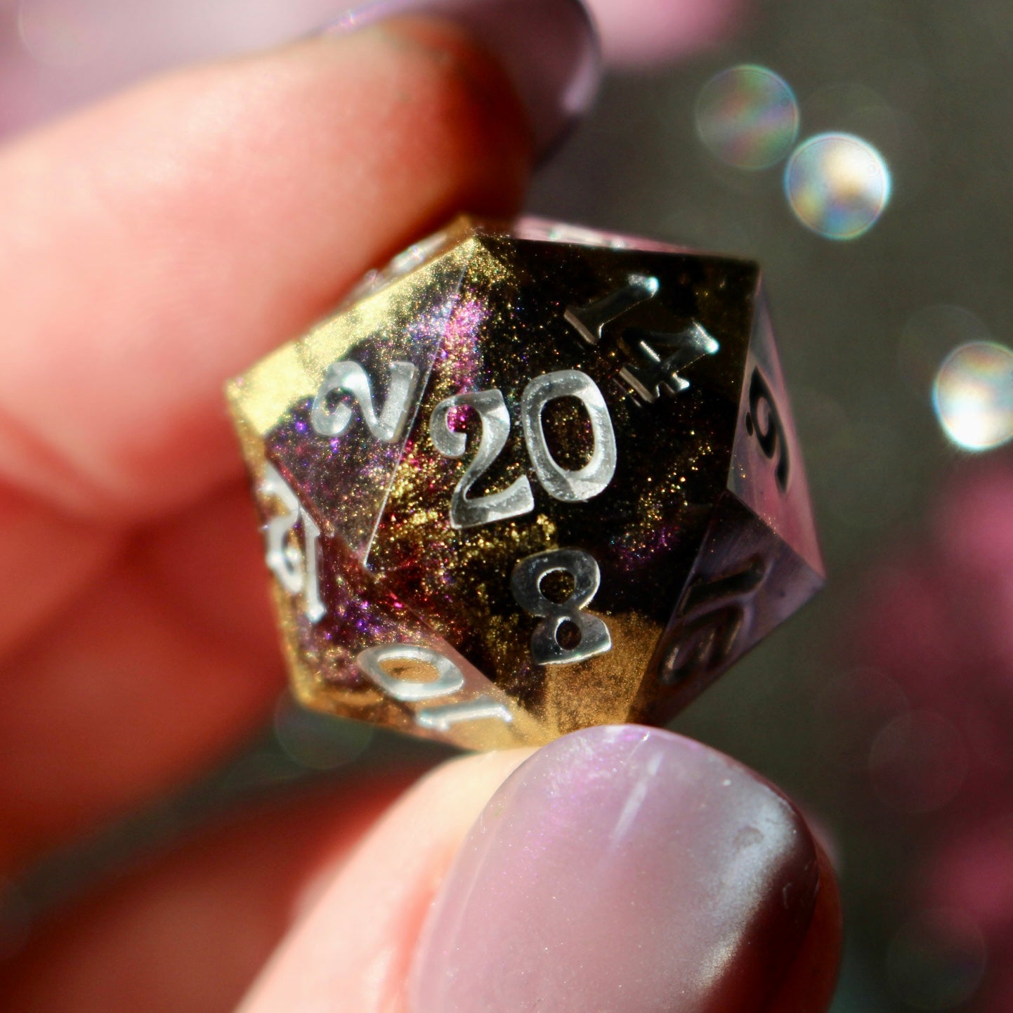 Gilded Plum -  9 Piece Dice Set