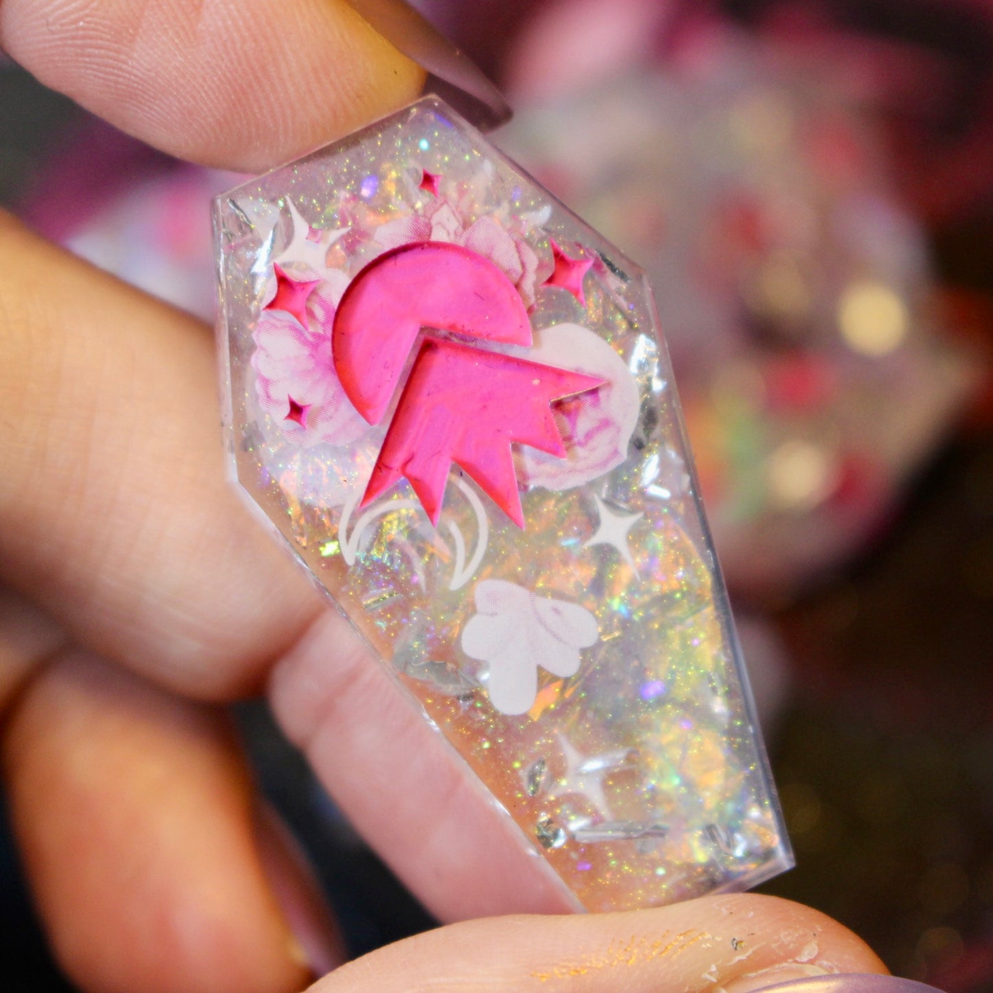 Glass Coffins -   Coffin 8 Piece Dice Set