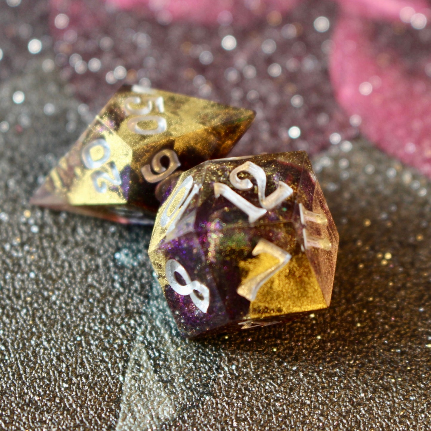 Gilded Plum -  9 Piece Dice Set