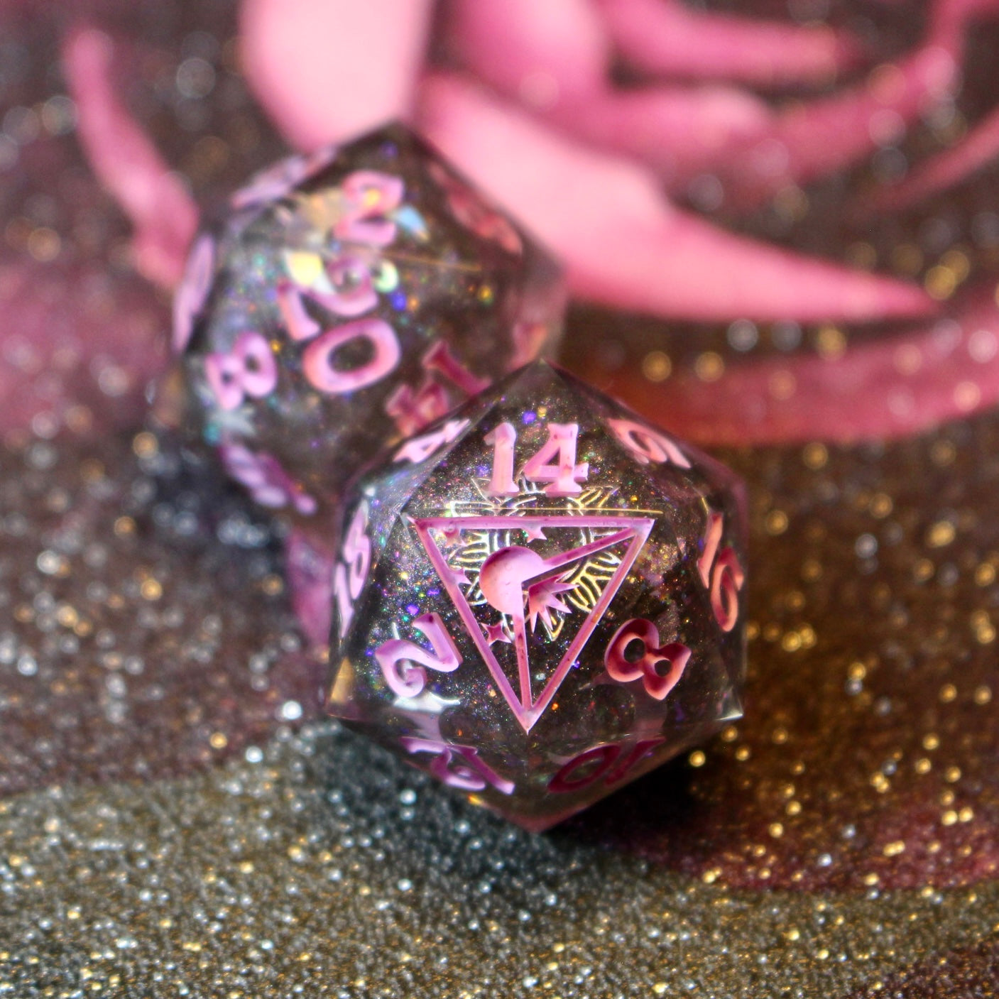 Celestial Chaos - 8 Piece Double Cast Dice Set