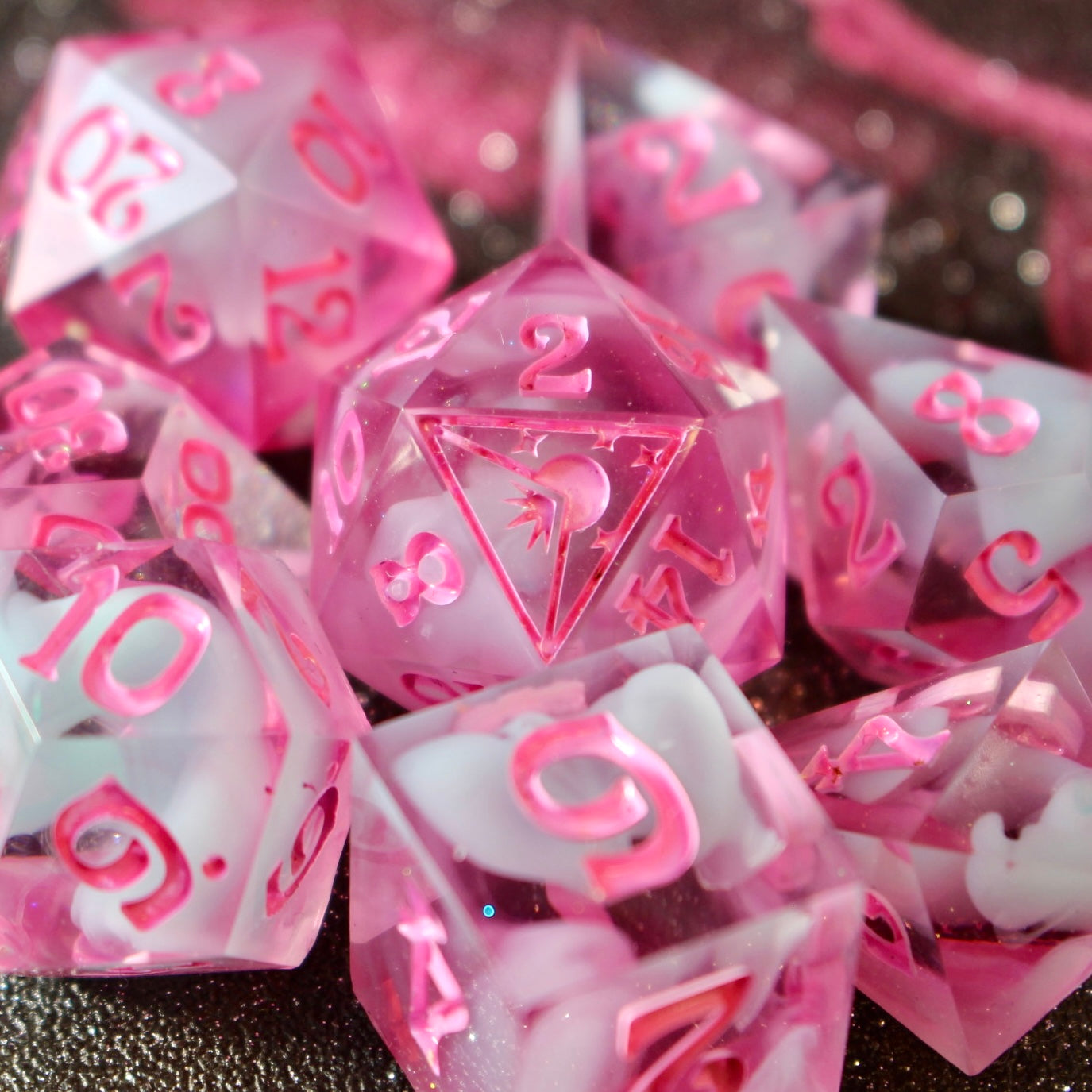 Spooky Bubblegum - 9 Piece Dice Set