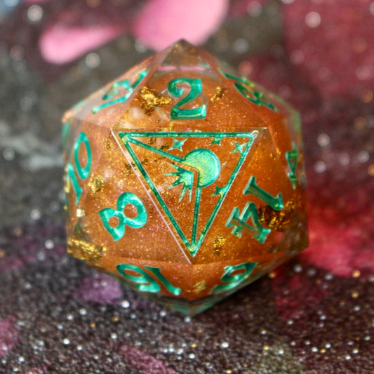 Gilded Pumpkin Liquid Core Logo Oversized 30mm D20