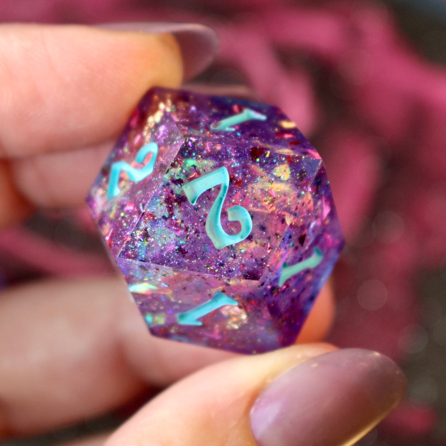 Lilac Mayhem - 30mm oversized 7 Piece Dice Set