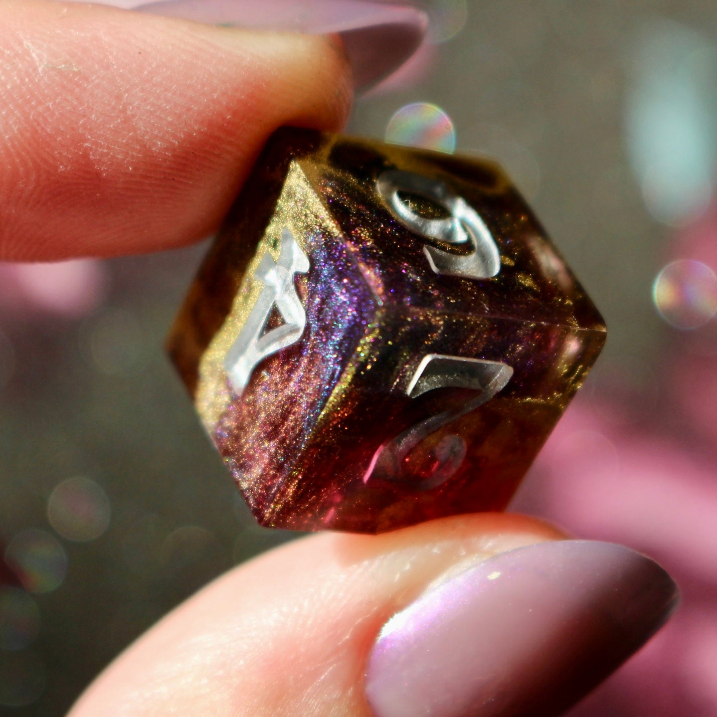 Gilded Plum -  9 Piece Dice Set