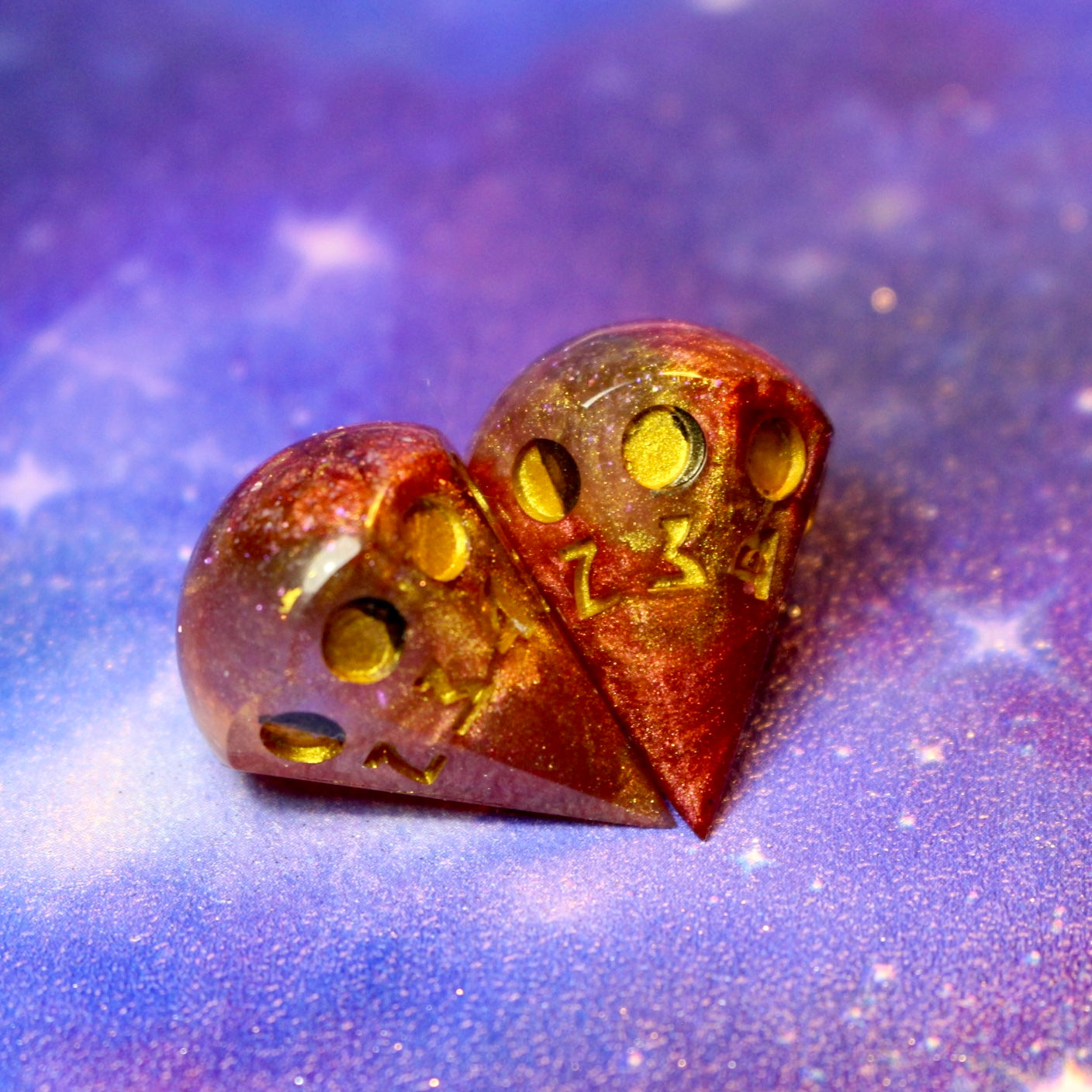 Firey Moon Phase D8 Pair