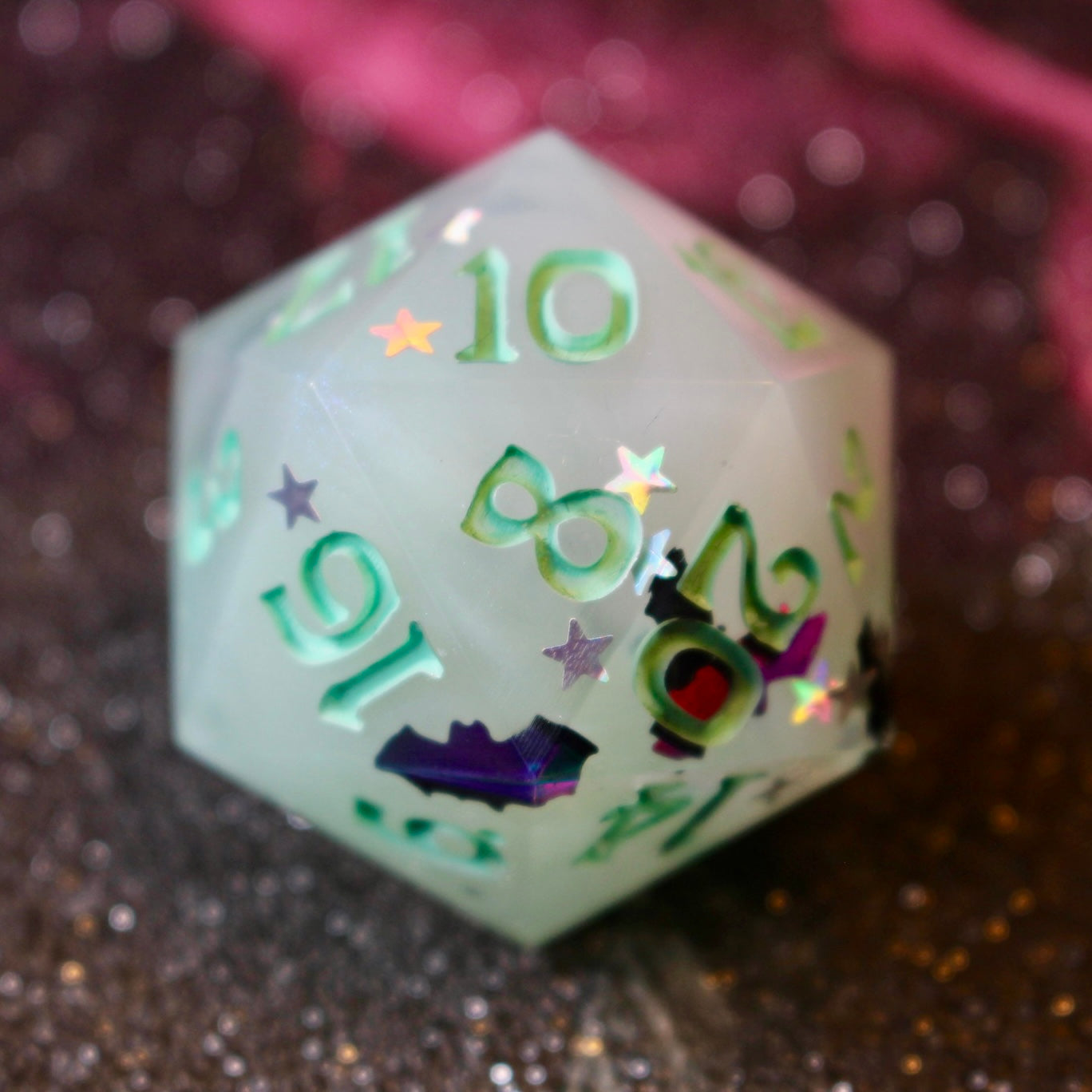Green Bats! Oversized 30mm D20