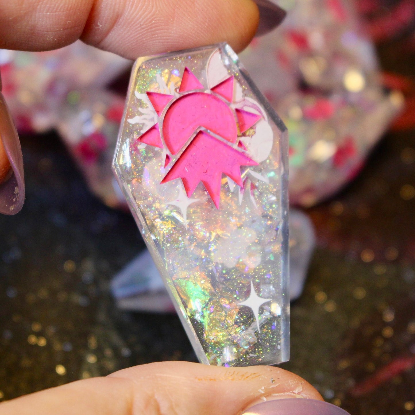 Glass Coffins -   Coffin 8 Piece Dice Set