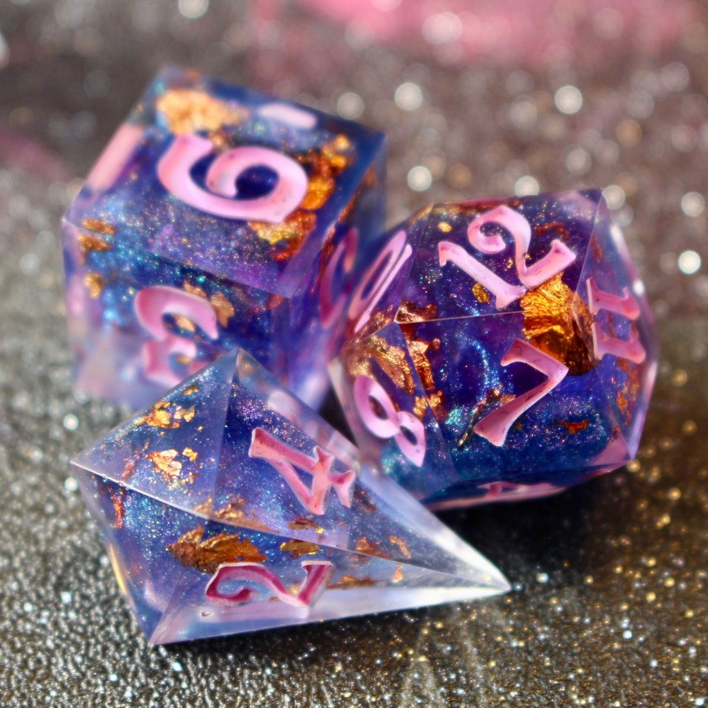 Astral Treasures - 7 Piece Double Cast Dice Set