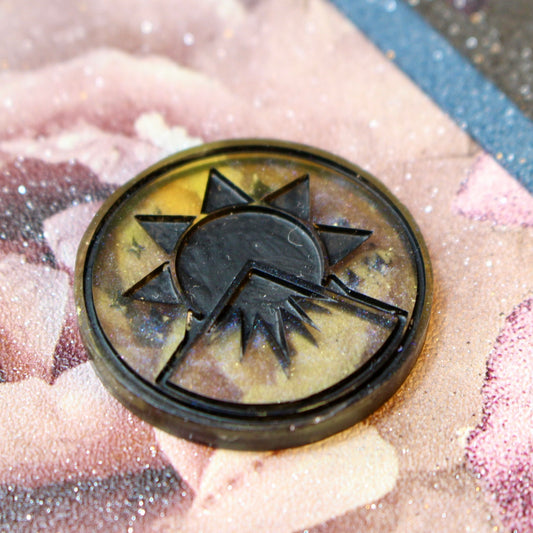 Black & Amber Logo D2 Coin